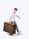 Heavy suitcase Royalty Free Stock Photo