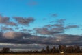 Heavy sunset clouds