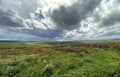 Thunder clouds, over wild moorland close to, Buck Stone Lane, Cowling, Keighley, UK