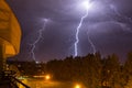 Heavy Thunder Storm at Night Royalty Free Stock Photo