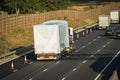 heavy traffic in blurry motion on UK motorway in England Royalty Free Stock Photo