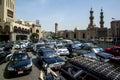 Heavy traffic clogs a Cairo street. Egypt. Royalty Free Stock Photo
