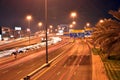 Heavy traffic in Dubai-Sharjah road, Al Ittihad road in rush hour, Dubai, United Arab Emirates Royalty Free Stock Photo