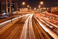 Heavy traffic in Dubai-Sharjah road, Al Ittihad road in rush hour, Dubai, United Arab Emirates Royalty Free Stock Photo