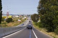 Cars entering and exiting Galati city Royalty Free Stock Photo