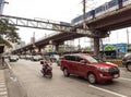 Heavy traffic flow on EDSA Avenue Royalty Free Stock Photo