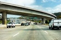 Heavy Traffic Interstate Highway, USA Royalty Free Stock Photo