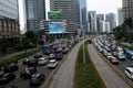 Heavy traffic jam during rush hour in Jakarta, Indonesia Royalty Free Stock Photo