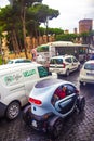 Heavy traffic at Piazza di S. Marco Rome Italy Royalty Free Stock Photo