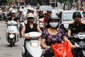 Heavy traffic in Saigon Royalty Free Stock Photo
