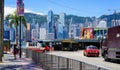 Heavy traffic to Tsim Sha Tsui Star Ferry Pier in Hong Kong during the busy working day Royalty Free Stock Photo
