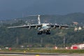 Heavy transport plane takes off