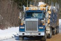 Heavy transport truck at work Royalty Free Stock Photo