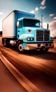 Heavy truck front side view concept Royalty Free Stock Photo