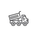 Heavy truck line icon Royalty Free Stock Photo