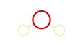 heavy water molecule, structural chemical formula, ball-and-stick model, isolated image deuterium oxide