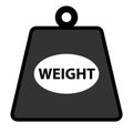 Heavy weight icon, isolated on white, vector illustration