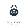 Heavy weight icon vector. Trendy flat heavy weight icon from measurement collection isolated on white background. Vector Royalty Free Stock Photo