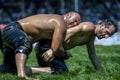 Heavy weight wrestlers battle for supremacy at the Elmali Turkish Oil Wrestling Festival in Turkey.