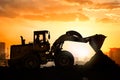 Heavy wheel excavator machine working Royalty Free Stock Photo