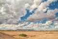 Heavy White Clouds Over The Desert Landscape Royalty Free Stock Photo