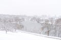 Heavy Winter Snow In Bucharest Royalty Free Stock Photo