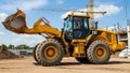 Heavy Yellow Loader On Construction Site In Action Royalty Free Stock Photo