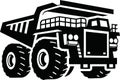 Heavy Duty Dump Truck Vector Icon Royalty Free Stock Photo