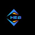 HEB abstract technology logo design on Black background. HEB creative initials letter logo concept Royalty Free Stock Photo