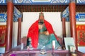 Guanyu Statue at Sanyi Temple. a famous historic site in Zhuozhou, Hebei, China.