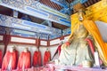 Liubei Statue at Sanyi Temple. a famous historic site in Zhuozhou, Hebei, China.