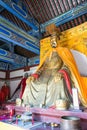 Liubei Statue at Sanyi Temple. a famous historic site in Zhuozhou, Hebei, China.