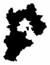 Hebei Province map silhouette