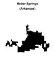 Heber Springs outline map Royalty Free Stock Photo
