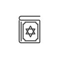 Hebrew Bible line icon