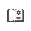 Hebrew Bible line icon