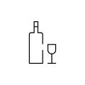 Hebrew wine icon. Element of judaism for mobile concept and web apps iicon. Thin line icon for website design and development, app