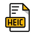 HEC File Format Icon. type file extension symbol icons. Vector illustration