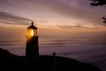 Heceta Head Lighthouse at sunset, built in 1892 Royalty Free Stock Photo