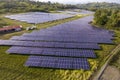 Hectares of former farmland or agricultural areas in the countryside used as a solar farm. At Miagao, Iloilo, Philippines