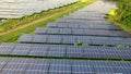 Hectares of former farmland or agricultural areas in the countryside used as a solar farm. At Miagao, Iloilo, Philippines