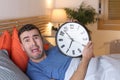 Hectic man obsessed about time passing