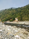 Hedakhan heerakhand baba uttarakhand uttaranchal nature forest mountain lush green trees river pebbles stones rocks temple caves