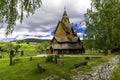 Heddal Stave Church and his Wall Royalty Free Stock Photo