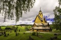 Heddal Yard and Stave Church Royalty Free Stock Photo