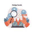 Hedge funds concept. Flat vector illustration