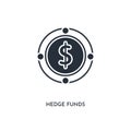 Hedge funds icon. simple element illustration. isolated trendy filled hedge funds icon on white background. can be used for web,