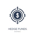 Hedge funds icon. Trendy flat vector Hedge funds icon on white b