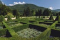 Hedge Maze in Garden of Chateau de Vizille Royalty Free Stock Photo