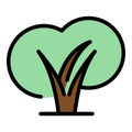 Hedge tree icon vector flat